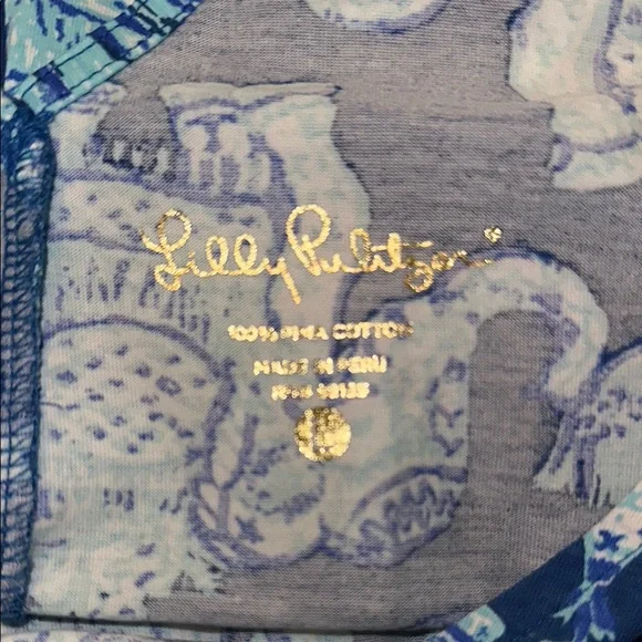 NWT Lilly Pulitzer Blue Elephant Print Casual Dress - Picture 4 of 4